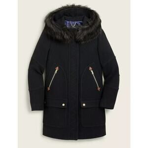 J. Crew Chateau Parka in Italian Stadium-Cloth Black 2